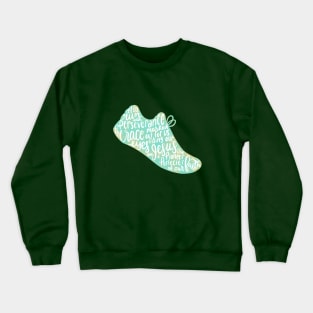 Hebrews 12:1-2 - Run the Race (aqua) Crewneck Sweatshirt